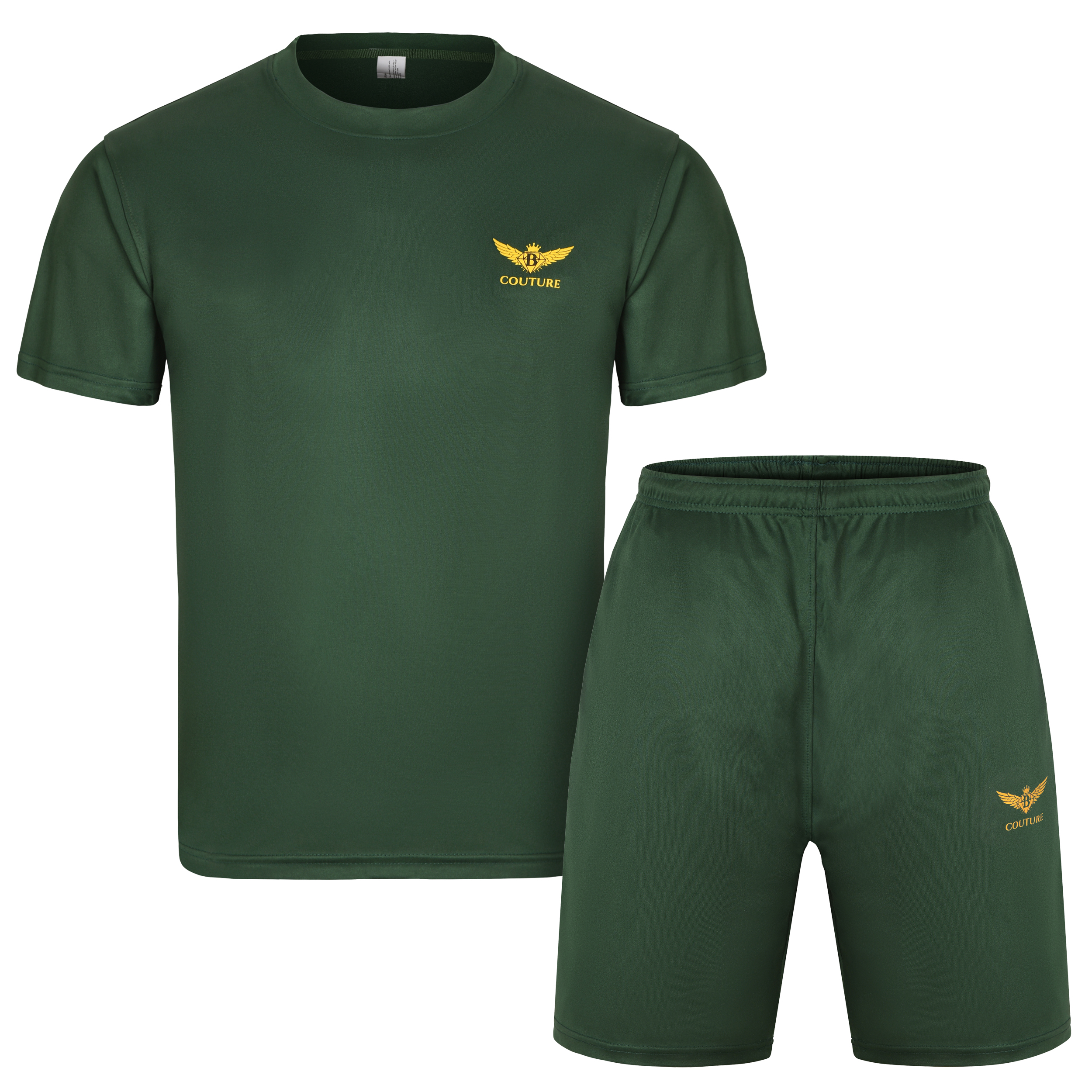 Men's Elite Moisture-Wicking Gym T-Shirt & Shorts Set - Image 2